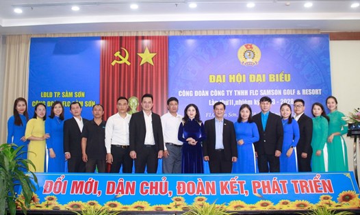 Ra mắt Ban Chấp hành Công đoàn Cty TNHH FLC Sam Son Golf & Resort. Ảnh: Trần Lâm