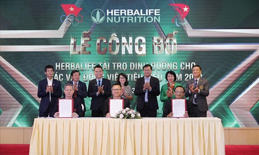 Herbalife Việt Nam sẽ tài trợ các sản phẩm dinh dưỡng Herbalife cho 120 vận động viên xuất sắc và 45 vận động viên người khuyết tật xuất sắc. Ành: Doanh nghiệp cung cấp