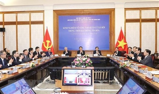 Hội thảo Lý luận lần thứ 17 giữa Đảng Cộng sản Việt Nam và Đảng Cộng sản Trung Quốc diễn ra vào thời điểm cả hai nước đều đang ở giai đoạn phát triển then chốt. Ảnh: TTXVN