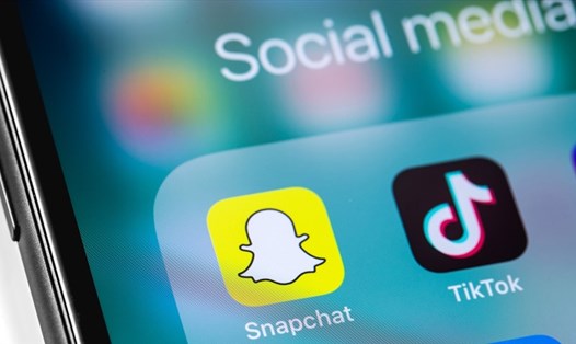 TikTok và Snapchat ngày càng được nhiều trẻ em tại Vương quốc Anh sử dụng. Ảnh: Chụp màn hình