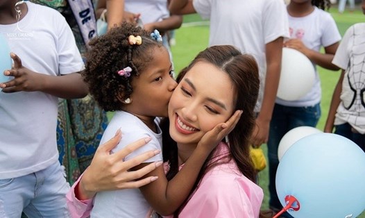 Hoa hậu Thuỳ Tiên tích cực tham gia các hoạt động thiện nguyện. Ảnh: Nhân vật cung cấp