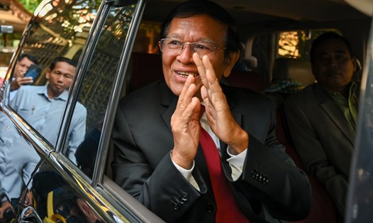 Thủ lĩnh phe đối lập Campuchia Kem Sokha. Ảnh: AFP