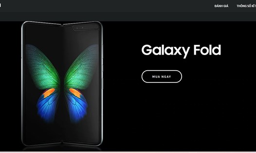 Điện thoại Galaxy Fold của Samsung. Ảnh chụp màn hình Samsung
