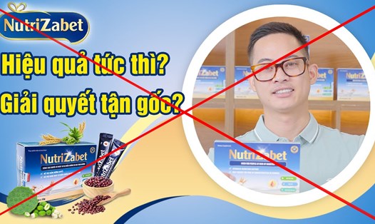 Sản phẩm sữa NutriZabet của ông Nguyễn Văn Tâm được quảng cáo tràn lan trên các trang mạng với lời lẽ dễ gây hiểu lầm.