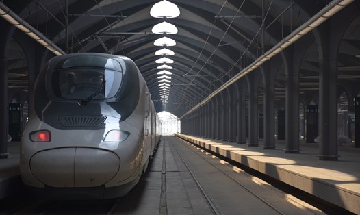 Mạng lưới tàu cao tốc Haramain khai trương năm 2018 ở Saudi Arabia. Ảnh: Haramain Railway