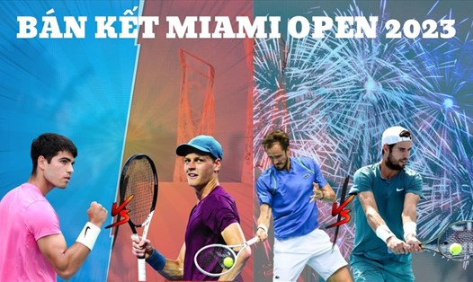 4 tay vợt mạnh nhất tại Miami Open 2023 đã được xác định. Đồ họa: Lê Vinh
