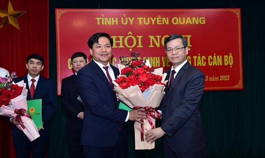 Ông Hoàng Minh Cảnh được bổ nhiệm vị trí Phó giám đốc Sở Giáo dục và Đào tạo tỉnh Tuyên Quang. Ảnh: Phong Quang