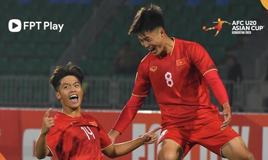 U20 Việt Nam giành chiến thắng 2-1 trước U20 Qatar. Ảnh: FPT Play