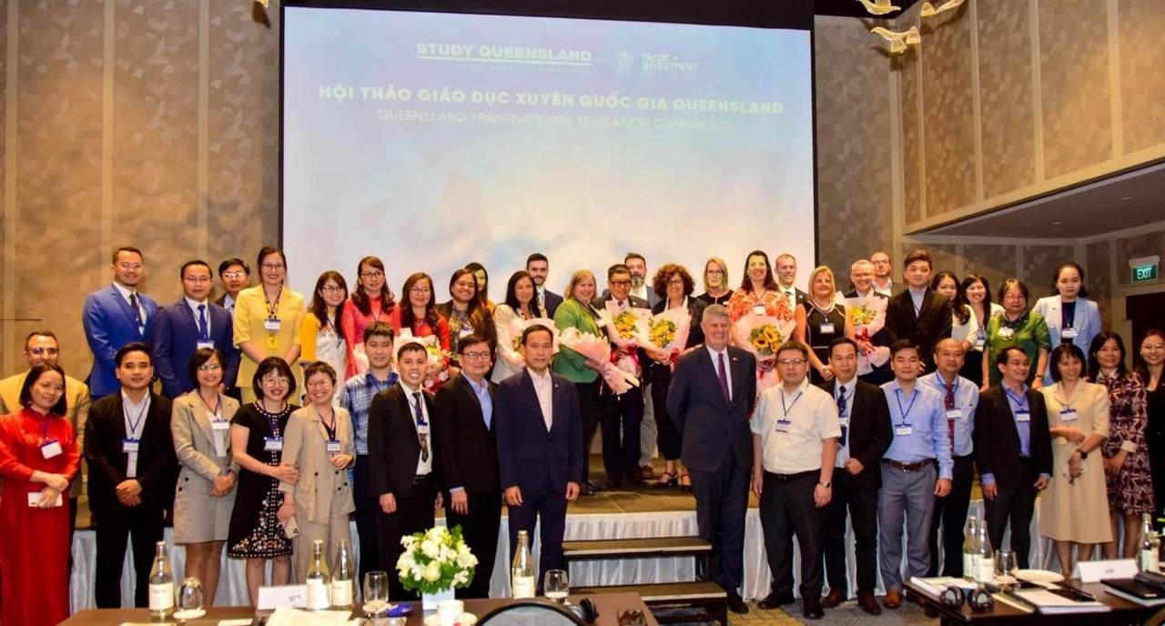 Hội thảo đánh dấu một bước phát triển mới, bền vững trong hợp tác giáo dục giữa Việt Nam và Bang Queensland, Úc. Ảnh: DN cung cấp