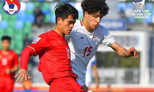 U20 Việt Nam xếp thứ 3 bảng B sau trận thua U20 Iran. Ảnh: VFF