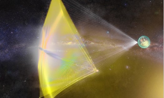 Công nghệ buồm năng lượng ánh sáng sẽ mở ra kỷ nguyên mới của du hành vũ trụ. Ảnh: Viện nghiên cứu Sáng kiến Đột phá