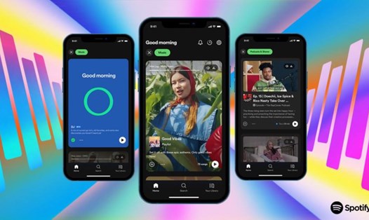 Spotify đã áp dụng News Feed video dạng dọc giống TikTok trên các ứng dụng di động. Ảnh: Spotify