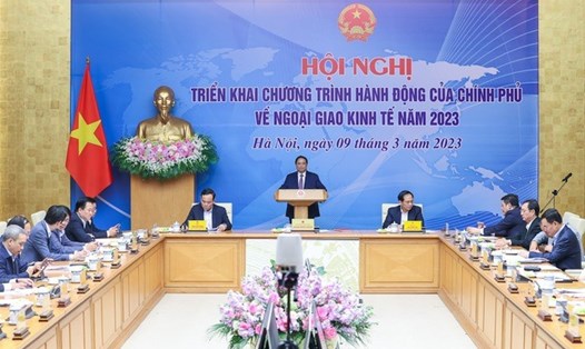 Thủ tướng Phạm Minh Chính chủ trì hội nghị. Ảnh: VGP/Nhật Bắc
