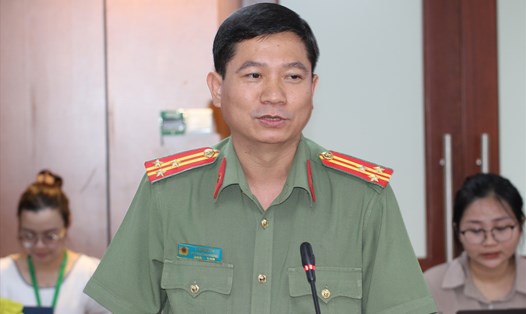 Ông Lê Mạnh Hà - Phó trưởng phòng Tham mưu Công an TPHCM  Ảnh: Thành Nhân