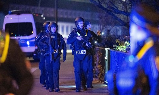 Hiện trường vụ xả súng ở Hamburg, Đức. Ảnh: AFP