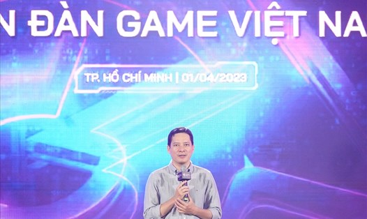 Ông Lê Quang Tự Do- Cục trưởng Cục Phát thanh, Truyền hình và Thông tin điện tử, chia sẻ những khó khăn, thuận lợi mà ngành game Việt Nam đang gặp phải. Ảnh: Nguyễn Đăng