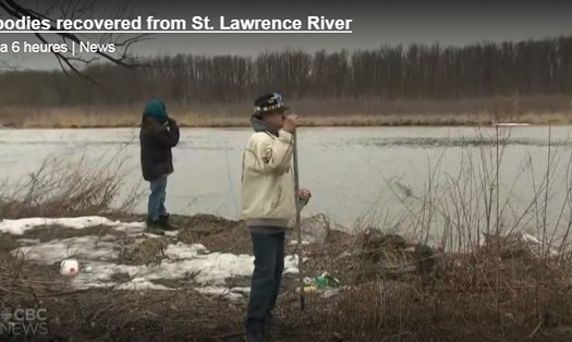 Thảm kịch xảy ra ở sông St.Lawrence. Ảnh chụp màn hình CBC