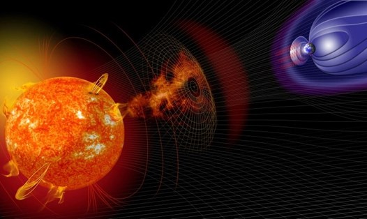 Bão mặt trời có thể khiến mọi thiết bị điện tử nhiễu loạn. Ảnh: NASA