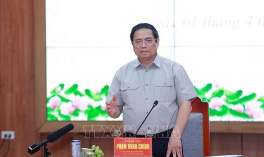 Thủ tướng Chính phủ Phạm Minh Chính phát biểu tại hội nghị. Ảnh: TTXVN