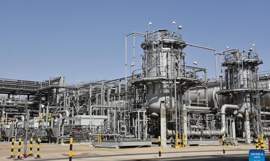 Khu công nghiệp của tập đoàn dầu mỏ Saudi Aramco ở Dammam, Saudi Arabia. Ảnh: Xinhua