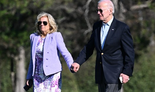 Tổng thống Mỹ Joe Biden và Đệ nhất phu nhân Jill Biden tại Washington, DC ngày 9.4. Ảnh: AFP