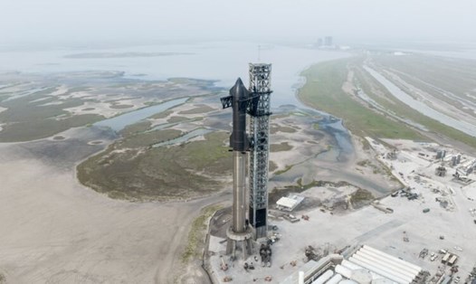 SpaceX đã lên lịch phóng tên lửa siêu nặng Starship vào ngày 17.4.2023. Ảnh: SpaceX