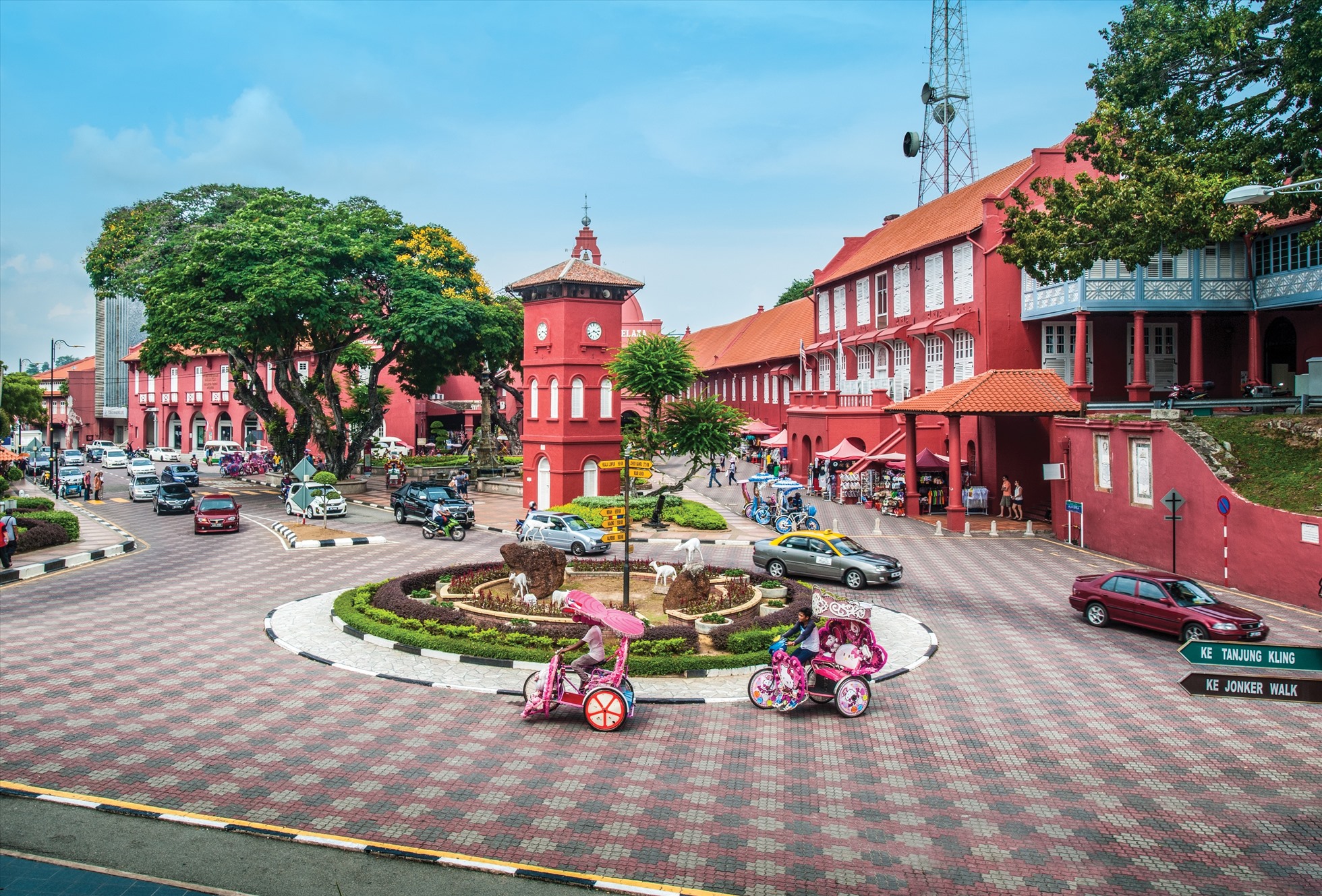 Tòa nhà Stadthuys bên Quảng trường Đỏ ở trung tâm thành phố Melaka, Malaysia. Ảnh: Tourism Malaysia