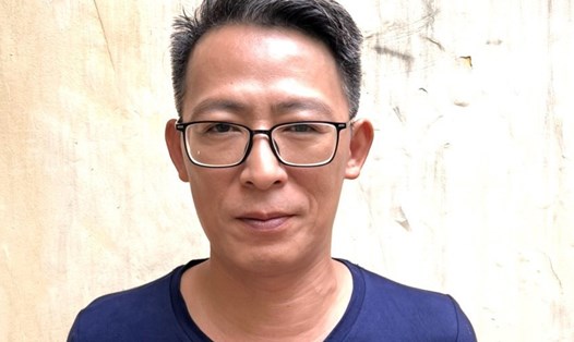 Nguyễn Lân Thắng khi bị khởi tố bắt tạm giam liên quan đến hành vi chống Nhà nước. Ảnh: Công an Hà Nội
