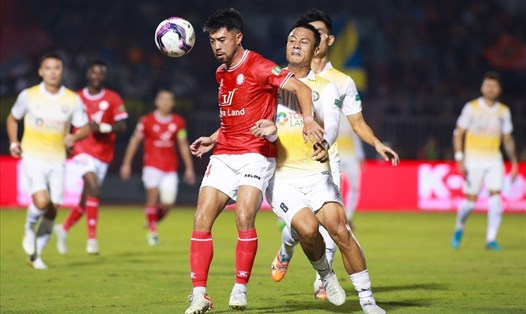 Đội Bình Định từng thắng TP Hồ Chí Minh 2-1 tại sân Thống Nhất ở V.League 2022. Ảnh: Thanh Vũ