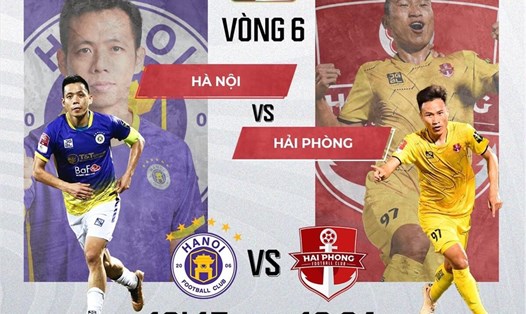 Hà Nội tiếp đón Hải Phòng tại vòng 6 V,League 2023. Ảnh: FPT Play