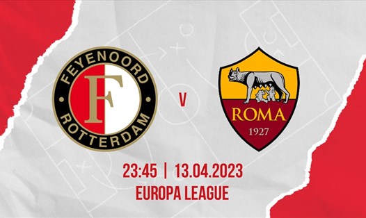 Feyenoord và AS Roma đối đầu trong trận chung kết Europa Conference League mùa trước. Ảnh đồ họa: Chi Trần.