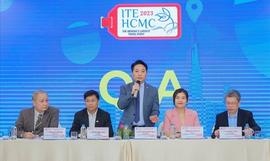Ban tổ chức thông tin về Hội chợ Du lịch quốc tế - ITE HCMC 2023. Ảnh: BTC