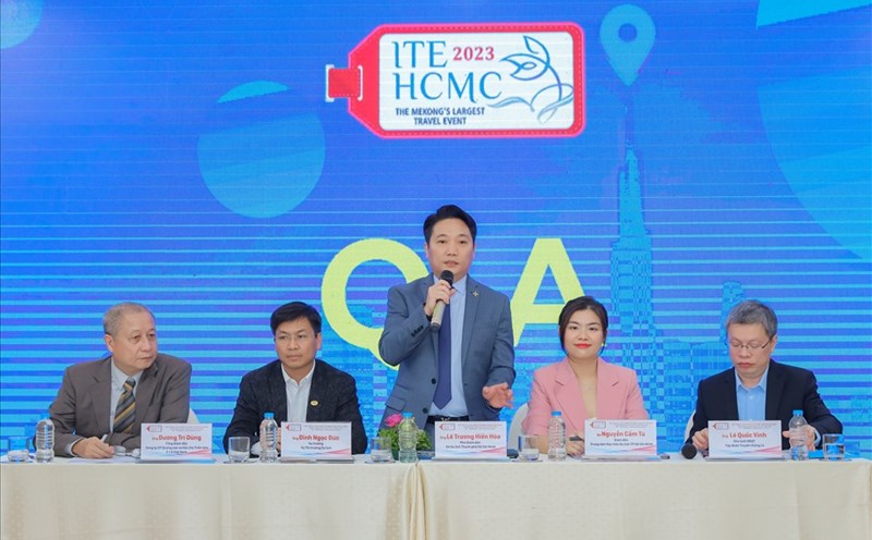 Ban tổ chức thông tin về Hội chợ Du lịch quốc tế - ITE HCMC 2023. Ảnh: BTC