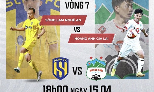 Sông Lam Nghệ An tiếp đón Hoàng Anh Gia Lai tại vòng 7 V.League 2023. Ảnh: FPT Play