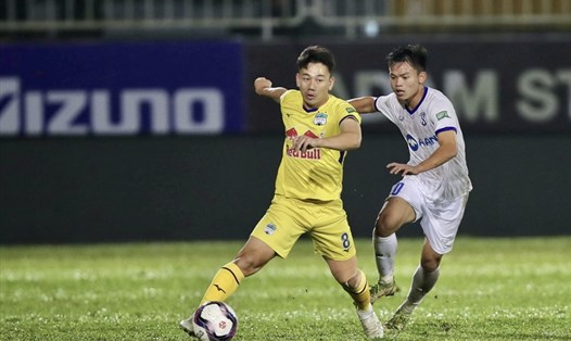 Sông Lam Nghệ An tiếp đón Hoàng Anh Gia Lai trên sân nhà tại vòng 7 V.League 2023. Ảnh: HAGL FC
