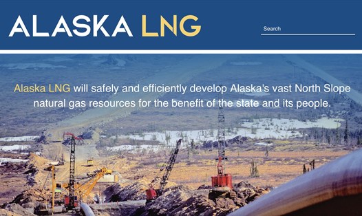Giới thiệu dự án Alaska LNG trên website của Alaska Gasline Development Corp (AGDC). Ảnh: Website AGDC