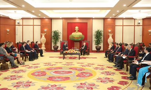 Ngoại trưởng Antony Blinken khẳng định lại Tổng thống Joe Biden mong sớm sang thăm Việt Nam. Ảnh: Hải Nguyễn