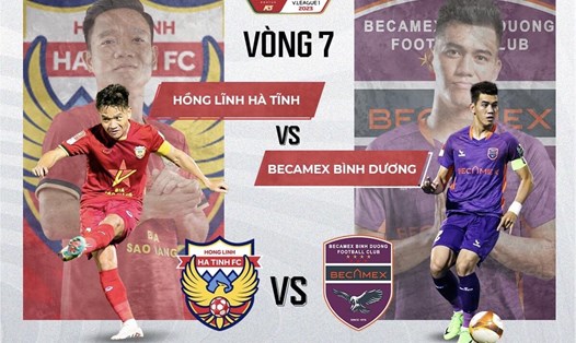 Hồng Lĩnh Hà Tĩnh tiếp đón Bình Dương tại vòng 7 V.League 2023. Ảnh: FPT Play