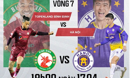 Câu lạc bộ Bình Định chạm trán Hà Nội tại vòng 7 V.League 2023. Ảnh: FPT Play