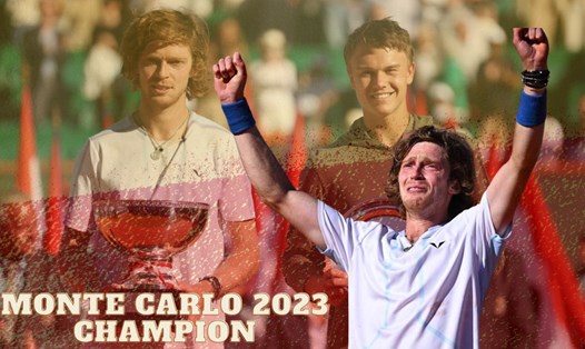 Andrey Rublev vô địch Monte Carlo 2023 sau trận chung kết đầy cảm xúc. Đồ họa: Lê Vinh