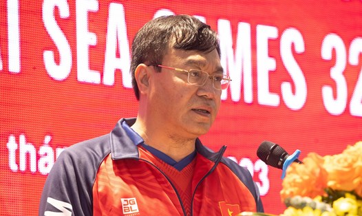 Ông Đặng Hà Việt - Tổng cục trưởng Tổng cục Thể dục Thể thao làm Trưởng đoàn Thể thao Việt Nam tại SEA Games 32. Ảnh: Khánh Linh