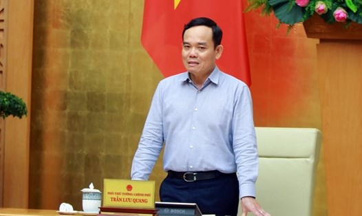 Phó Thủ tướng Trần Lưu Quang chủ trì cuộc họp với 17 bộ, cơ quan Trung ương về tình hình giải ngân vốn đầu tư công. Ảnh: VGP/Hải Minh