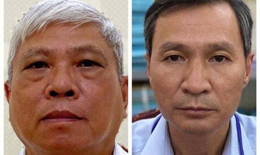 Các bị can Đặng Quang Việt và Nguyễn Thành Nhân (từ trái qua phải). Ảnh: Bộ Công an
