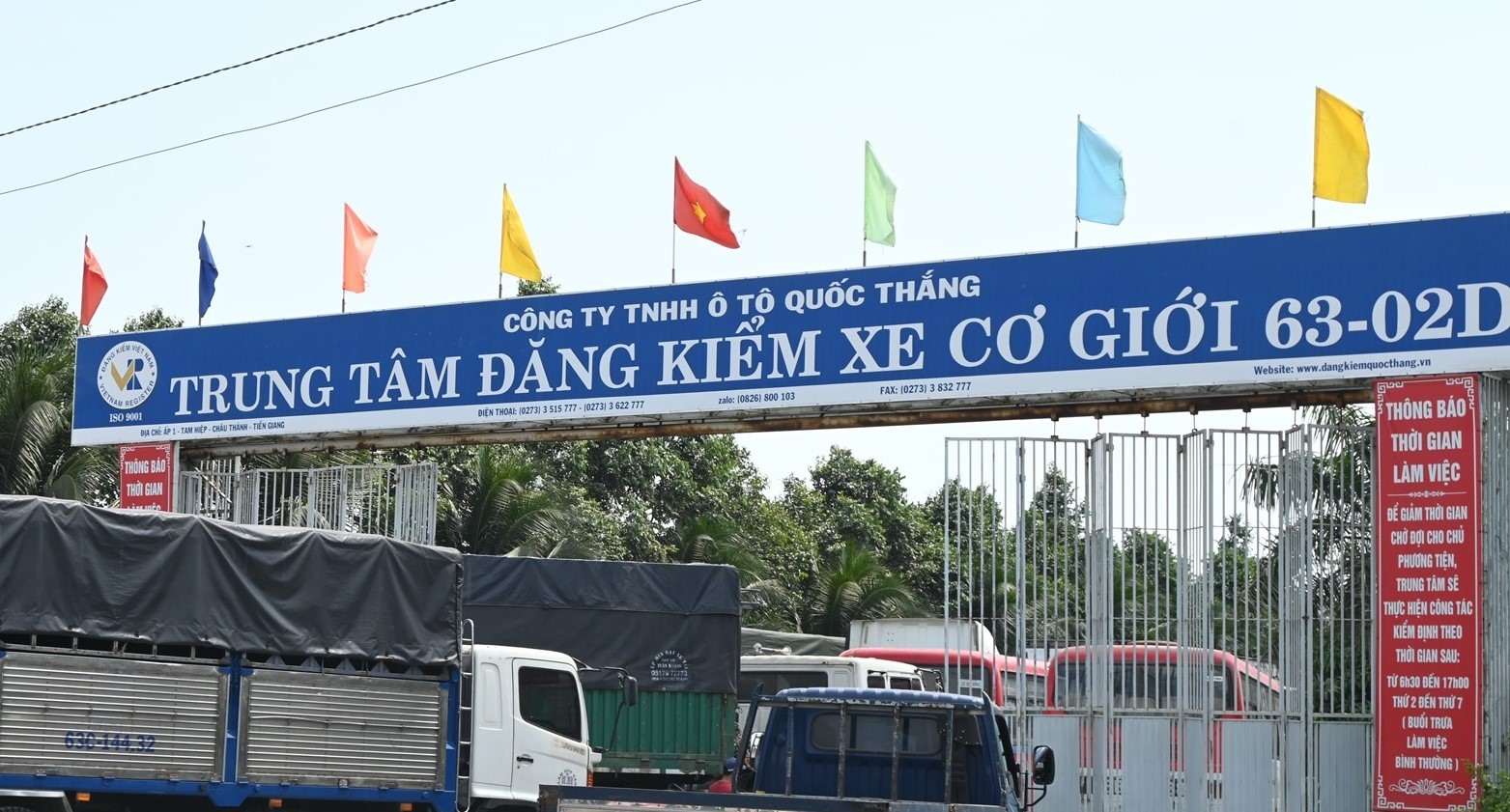 Trung tâm đăng kiểm xe cơ giới 63-02D là của Công ty TNHH Ôtô Quốc Thắng. Ảnh: Thành Nhân