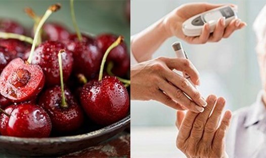Cherry (Anh đào) là loại trái cây tuyệt vời cho người bệnh tiểu đường. Đồ hoạ: Phương Linh.