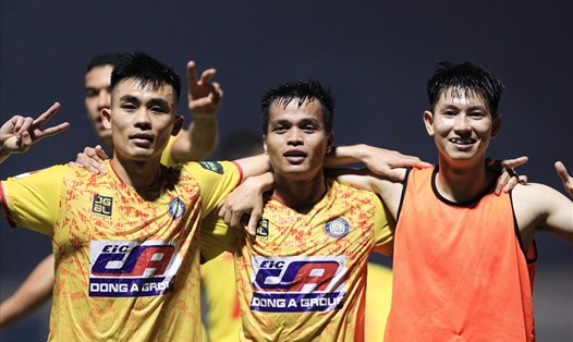 Đội Thanh Hóa bất bại sau 7 vòng đấu đầu tiên của V.League 2023, chiễm chệ đứng đầu bảng. Ảnh: Minh Dân