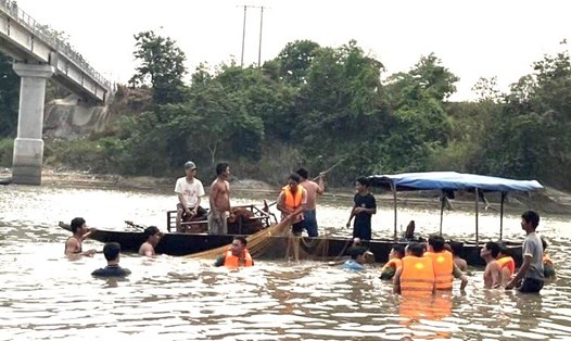 Hiện trường vụ đuối nước ở xã Phú Cần, huyện Krông Pa. Ảnh: Công an Phú Cần