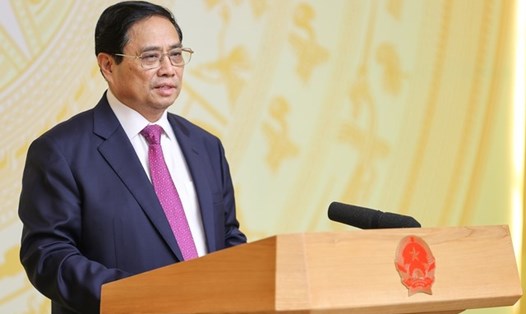Thủ tướng Phạm Minh Chính phát biểu kết luận phiên họp. Ảnh: VGP