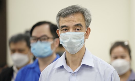 Ông Nguyễn Quang Tuấn tại phiên toà sơ thẩm ngày 18.4. Ảnh: Việt Dũng