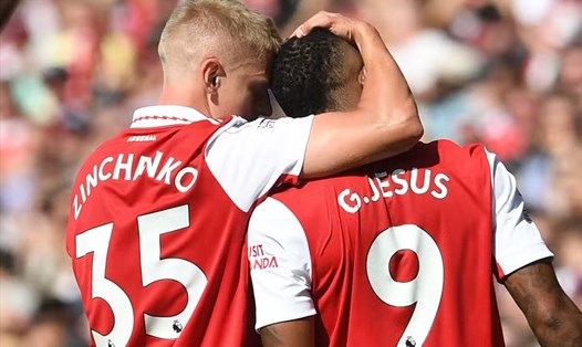 Zinchenko và Jesus có thể là mấu chốt giúp Arsenal vô địch Premier League mùa này.  Ảnh: AFP